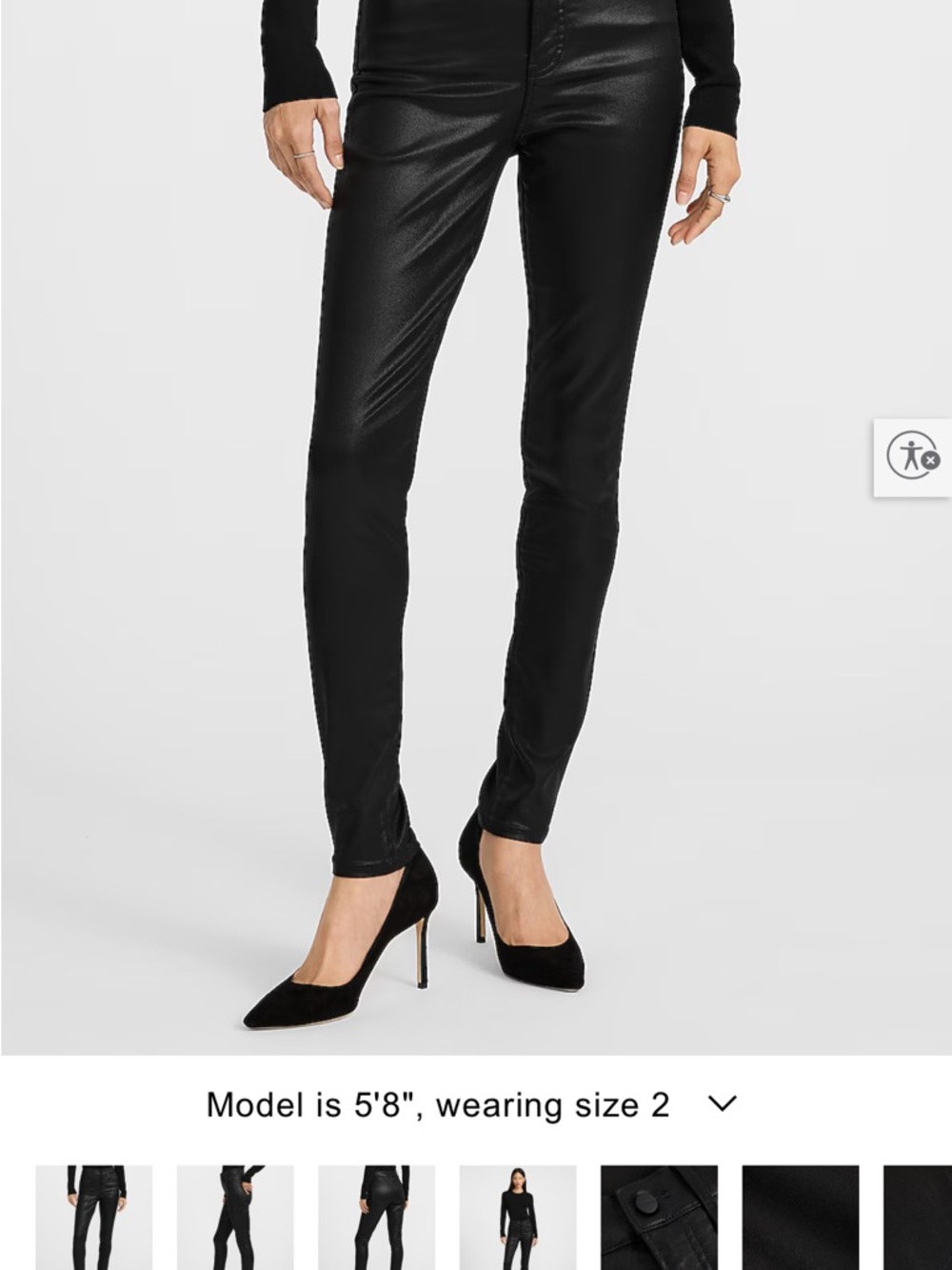 Skinny High Rise Express Black Faux-Leather Pants